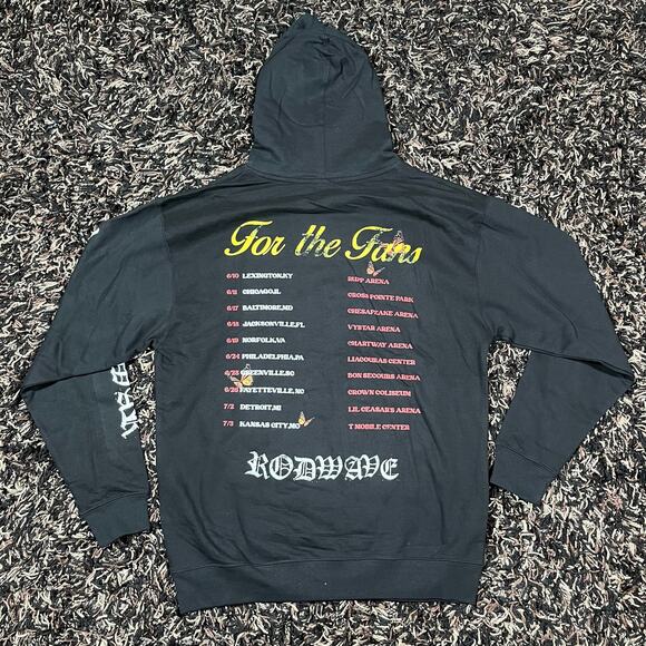Rod Wave Soul Fly For the Fans Black pullover Hoodie Mens Sz L New - Picture 4 of 6